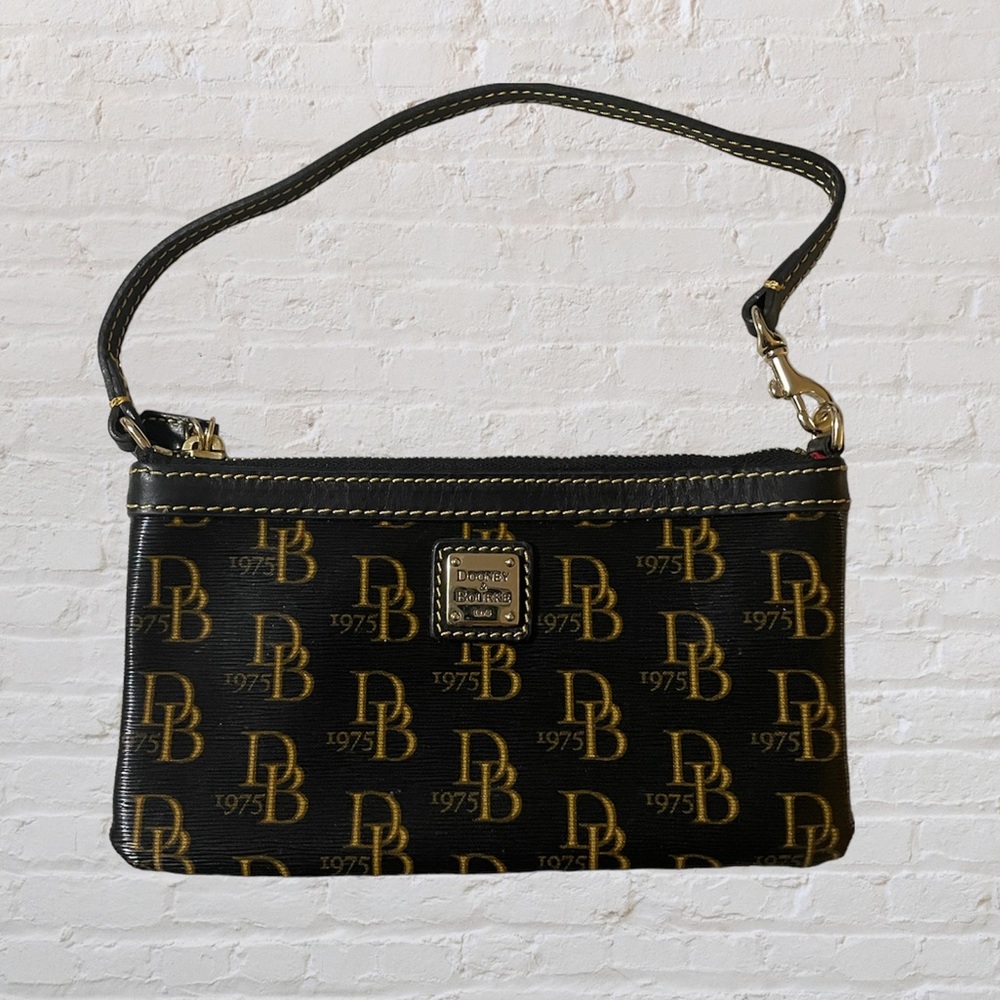 Dooney & Bourke 1975 authentic leather wristlet clutch